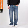 DRONKOO 2025 半松紧腰表袋压角钉扣织唛中厚牛仔长裤 商品缩略图0