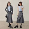 【内购】【免搭配套装】格雷系一粒扣垫肩短款西装外套藏肉显瘦A字半身裙-153ZA2369 商品缩略图2