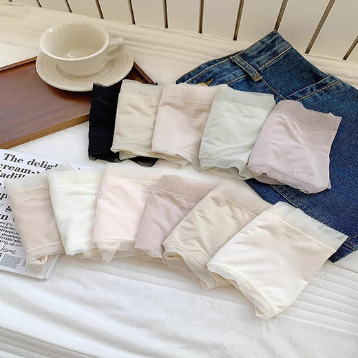 莫代尔 裸感无痕少女内裤桑蚕丝底裆高弹蕾丝腰头中腰包臀三角裤女 独立包装 商品图1