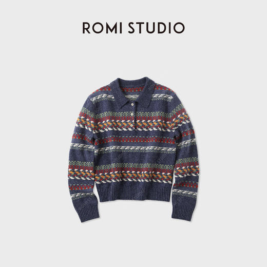 ROMI STUDIO“日暖风恬”羊毛尼龙混纺绒感费尔岛毛衣 RWCWST5411 商品图0