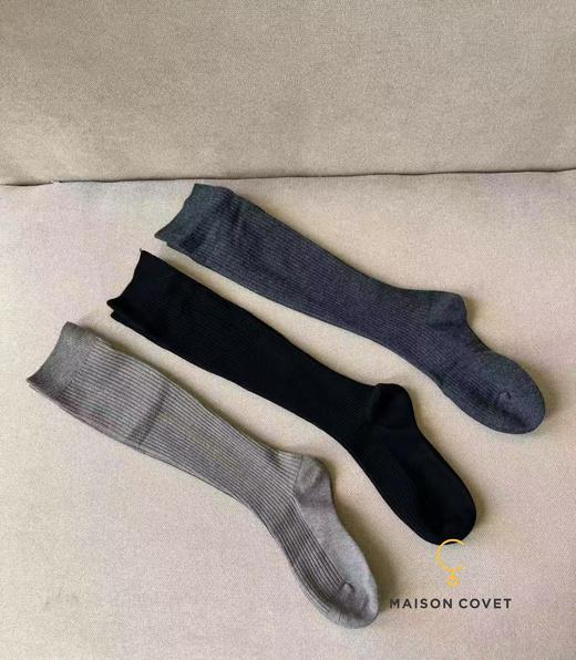MAISON COVET 丝羊绒罗纹中筒袜 商品图1