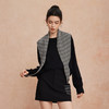 QG640斯尔丽25新款含丝光羊毛宽松时尚白领气质实穿款配条纹三角巾上衣 商品缩略图7
