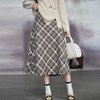 奢姿大码女装2025秋季气质复古格纹半身裙胖妹妹时尚经典风裙子9953335182 商品缩略图0