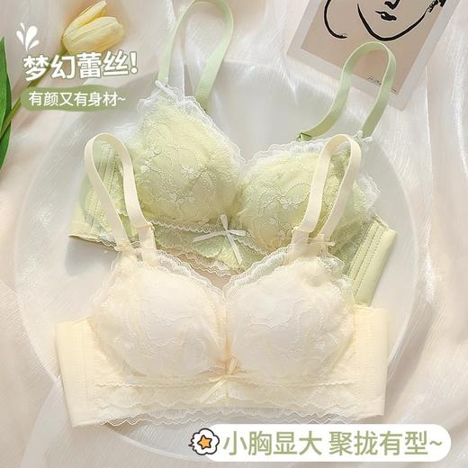 调整型蕾丝内衣女士小胸聚拢显大收副乳防下垂防外扩无钢圈文胸罩 商品图0