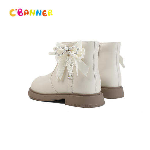 千百度2025冬季平跟设计 稳固支撑公主靴童鞋A25583281 商品图5