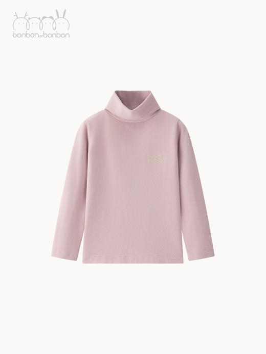 紫色logo刺绣打底衫 商品图0