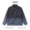 J59192SDSA男士秋冬新款痞帅男装潮流撞色印花翻领夹克时尚做旧休闲外套 商品缩略图1