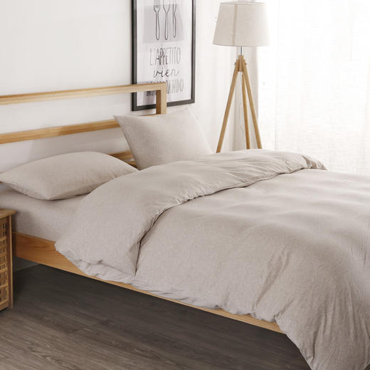 【天竺棉纯色款四件套】针织棉四件套纯色天竺棉裸睡四件套色纺针织全棉床品 商品图7