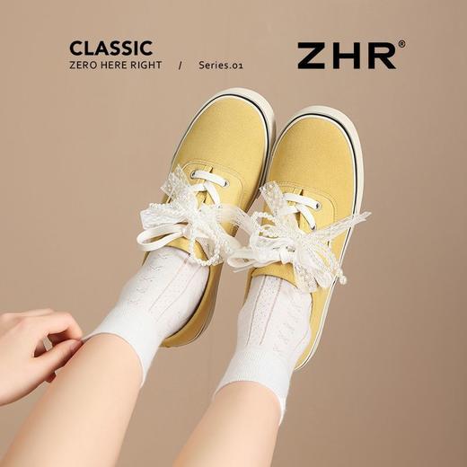 ZHR活力黄芭蕾超轻板鞋女2025秋季珍珠网纱帆布鞋超软运动休闲鞋 商品图7