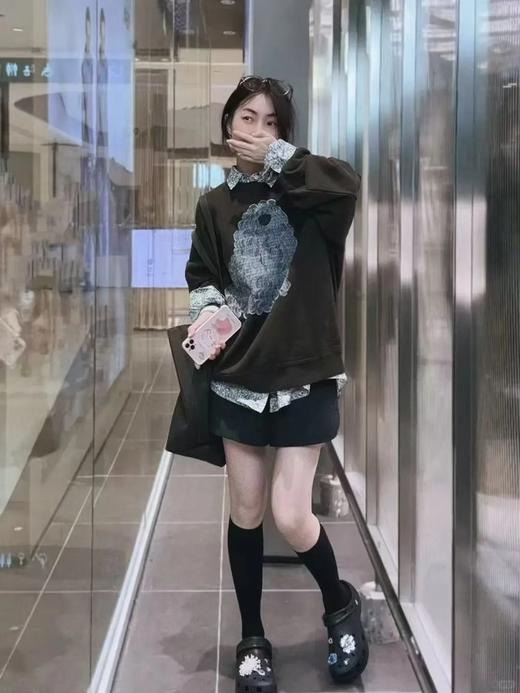 【高品质私服】【JN狗狗图案套头深褐色卫衣】自带高级哑光质感 显瘦慵懒G1565-CC【无标出货 介意慎拍】 商品图5