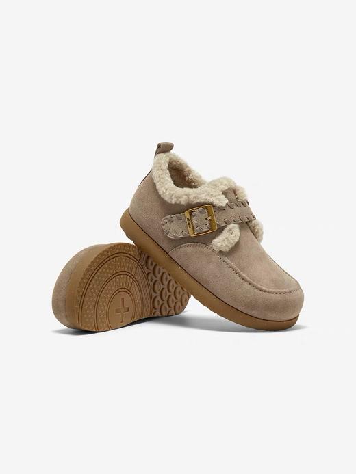 【云粉节】【拔佳】BF楼Bata勃肯毛毛鞋女2025冬款英伦牛剖皮通勤保暖单鞋30922DM5      吊牌价899  活动价569 商品图3