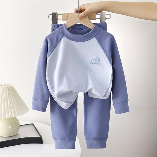 【无骨缝制❗德绒家居套装】贴身无骨A类套装，德绒舒适面料，保暖蓄热升级，久穿不变形，多色可选，秋季新款男童保暖无骨女孩家居服内衣套装童装QQ 商品图4