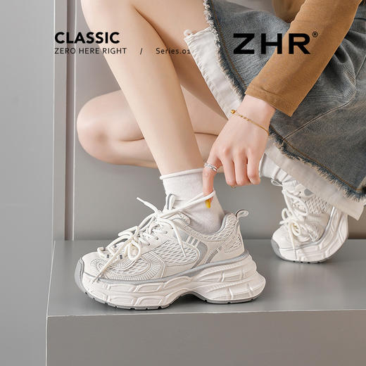 ZHR则则潮流厚底老爹鞋2025夏季新款时尚百搭休闲运动鞋CX113 商品图1