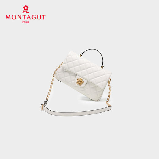 梦特娇女士时尚经典菱格包真皮链条包休闲斜挎包手提包牛皮包 商品图8