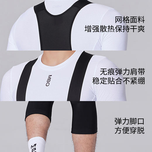 MBO LightWarm™男子秋冬储物抓绒背带骑行七分裤 双箭头 T167C  (经销商专拍链接，非经销商拍单不发货) 商品图1