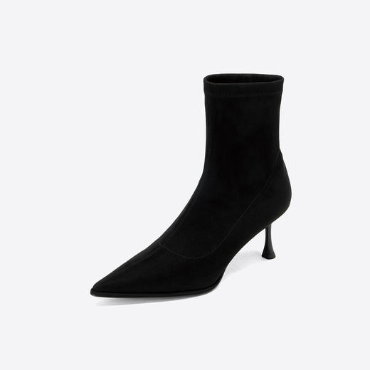 Westory2025年冬季尖头高跟包腿瘦瘦靴简约百搭弹力短靴S25DS85921 商品图6