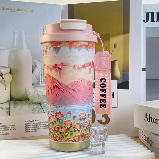 【 高颜值又实用💖】双饮口设计🔥时尚保温杯 不锈钢高颜值保温杯 女士双饮口便携保温水杯 商品图5