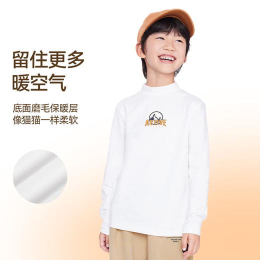 【三季潮搭印花T】男童中领长袖针织衫秋季新款安奈儿童装EB531584 商品图3