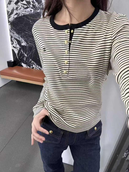 高品质款！ 凯x门金口条纹长袖T恤！ 商品图6