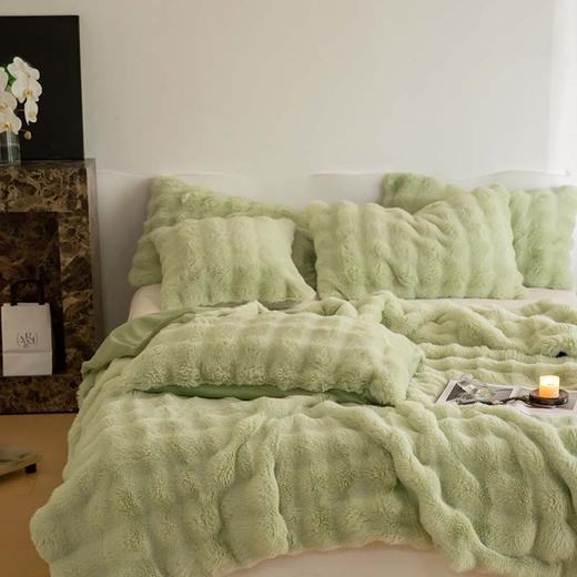 【毛绒盖毯】兔毛绒盖毯秋冬加厚毛毯办公室午休毯沙发盖毯纯色新 商品图9