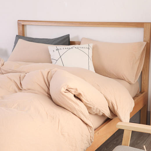 【天竺棉纯色款四件套】针织棉四件套纯色天竺棉裸睡四件套色纺针织全棉床品 商品图12