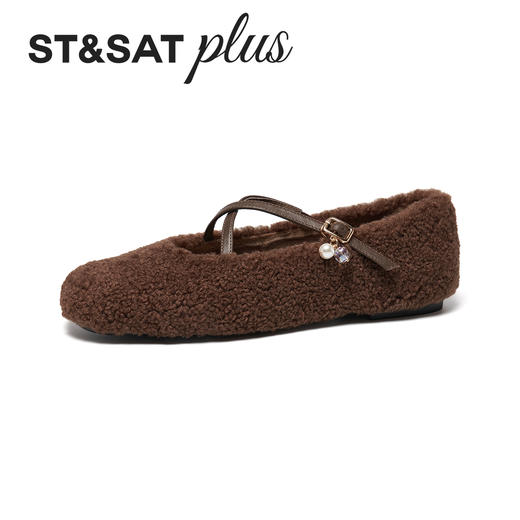 星期六文艺复古风交叉带毛绒玛丽珍SSD4111545 商品图6