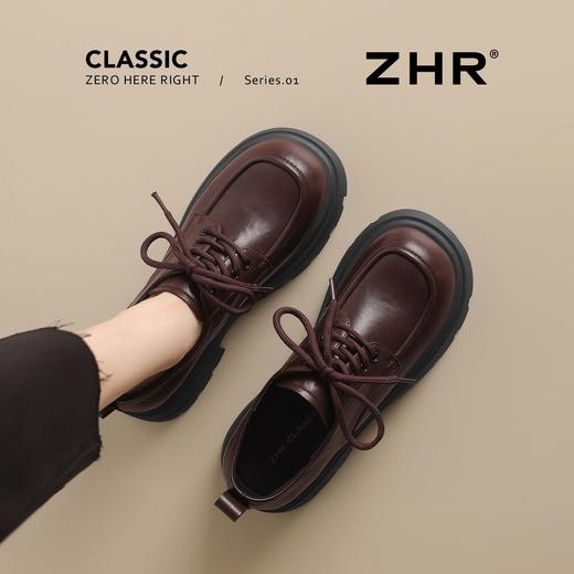 ZHR则则厚底增高黑色小皮鞋2025新款英伦百搭乐福鞋气质单鞋女鞋 商品图7