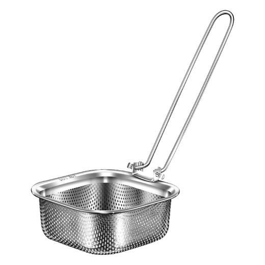 【跨境出口德国折叠漏勺】304不锈钢折叠漏勺家庭火锅漏网勺带挂钩加厚捞面涮肉油炸过滤网 商品图4