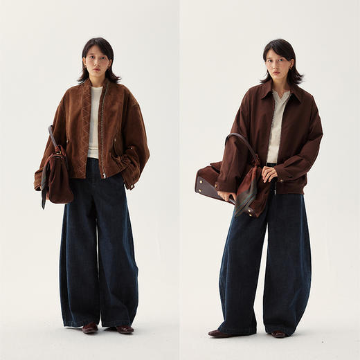 UMILAB｜蓝帆*显瘦天花板 100%棉挺括亲肤松紧茧型牛仔裤OPA1299W 商品图4