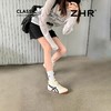 ZHR则则条纹拼接高帮鞋2025秋季新款洋气潮流百搭软底运动休闲鞋 商品缩略图6