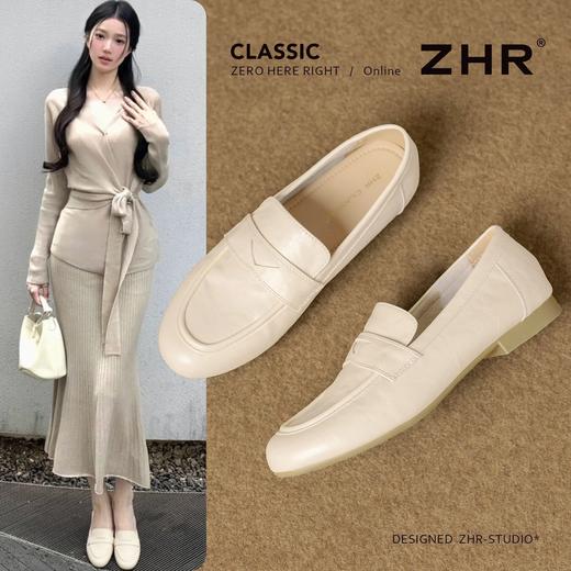 ZHR则则透气复古气质中口单鞋女2025新款通勤单鞋一脚蹬超软女鞋 商品图1