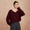 QG643斯尔丽2025新款含山羊绒V领柔软舒适女士纯色软糯高级针织衫上衣 商品缩略图2