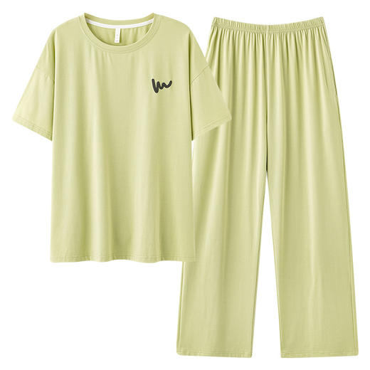 【超柔软】自然醒浪漫梦境情侣睡衣7A级抗菌春款棉a类莫代尔家居服圆领长袖休闲套装JLM 商品图3