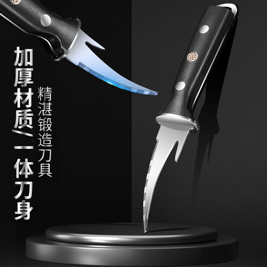 【跨境出口德国虾线刀】跨境不锈钢虾线刀家用黑彩木多功能开虾背小工具厨房多用途鱼肚刀 商品图1