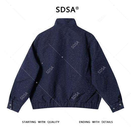 SDSA男士秋冬新款痞帅男装潮牌磨破拉链立领夹克复古百搭休闲外套 商品图4