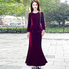 QYM 25XYB523-Y上衣+连衣裙时尚两件套丝绒套装裙 商品缩略图0