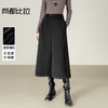 【内购】【厚实保暖】】松紧腰立体压褶宽松遮肉显瘦微弹厚呢阔腿八分裤-153KD2679 商品缩略图0