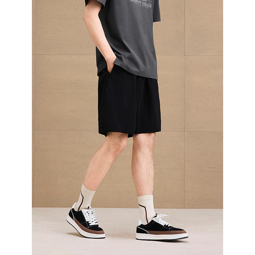 【凉感】GXG男装 宽松休闲短裤通勤简约运动裤男裤 2025夏季新品 商品图3