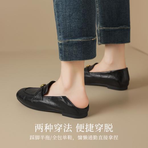 ZHR则则山茶花法式舒适优雅单鞋女2025新款平底乐福鞋中口单鞋子 商品图4