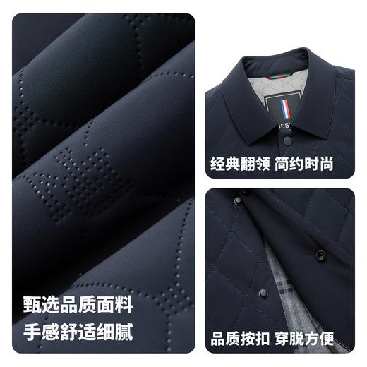 含桑蚕丝填充 翻领棉衣 商品图4