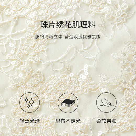 【内购】【珠片绣花】优雅通勤翻领肌理感双层不走光长袖雪纺衫-153VA2611 商品图4