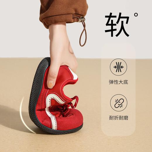 ZHR则则潮流火焰红色阿甘鞋2025秋季新款百搭舒适超软运动休闲鞋 商品图4