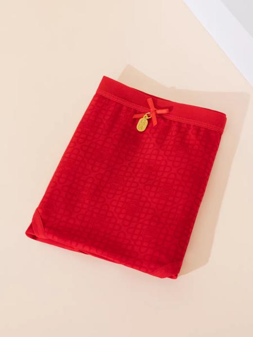 【福禄寿喜鸿运】德国舒雅女士莫代尔红内裤鸿运本命年印花平角底裤(最大尺码XXL)30/22050T 商品图2