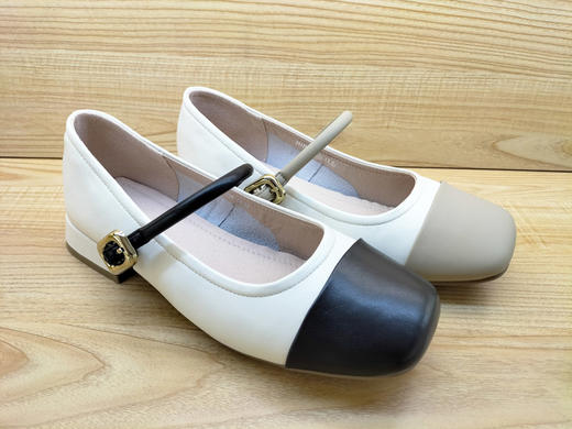 2024春季新款豪行真皮女鞋24126430时尚低跟舒适休闲复古单鞋 商品图2