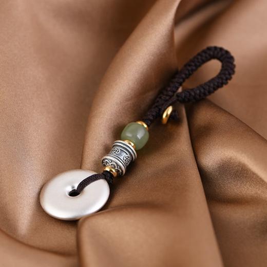 【吉言平安】999足银复古手工编绳平安扣挂件【SCH-SY16962】 商品图2