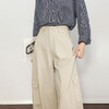 西遇复古工装口袋休闲裤女秋季新款侧缝线高腰宽松显瘦阔腿裤H0055226 商品缩略图2