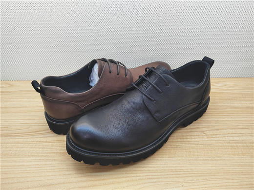 豪行秋冬新款13343109真皮牛皮商务休闲男鞋单鞋皮 商品图3