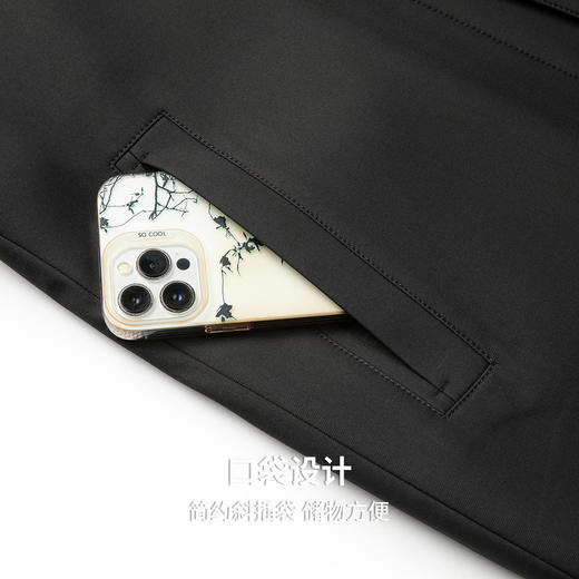 圣得西男士可拆卸内胆夹棉中长夹克2025秋季新款扛皱易打理外套 商品图8