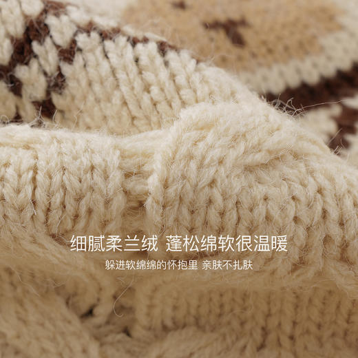 【柔兰绒】马克珍妮男童费尔岛风小熊针织毛衣2025秋冬新款551862 商品图4