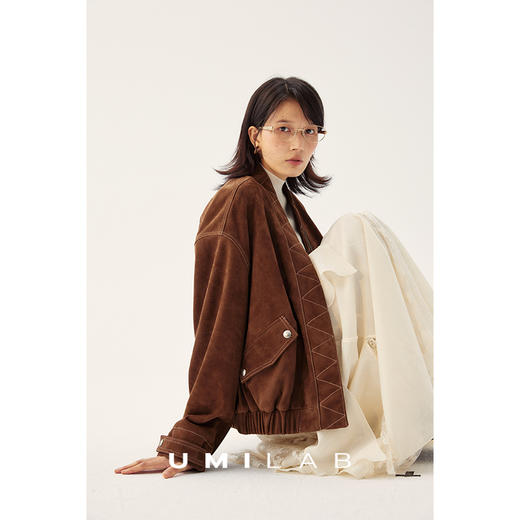 UMILAB｜盛宴*天丝+醋酸+亚麻混纺 重工亮片蕾丝刺绣松紧腰半裙D831W 商品图2